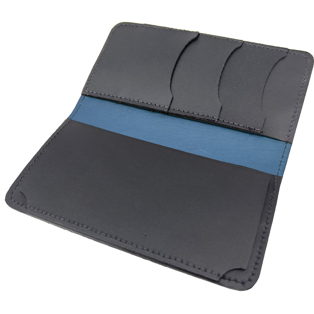 Oberon Design Leather Checkbook Cover, Interior with Card Holders