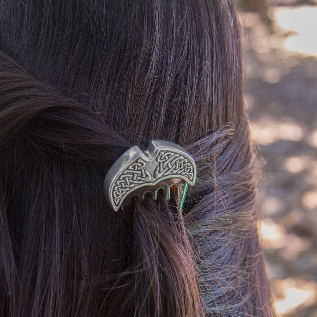 Oberon Design Hair Comb, Hair Accessory, Celtic, Model 2