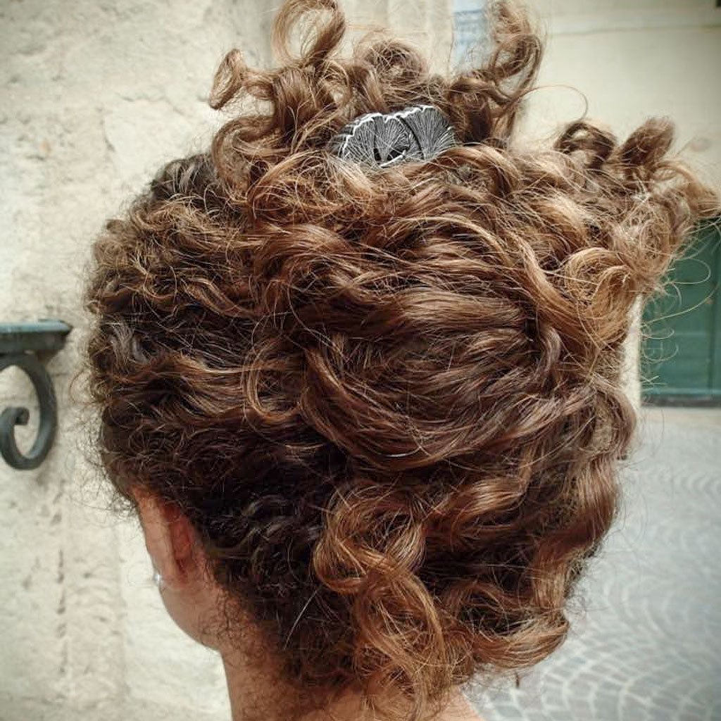 Oberon Design Hair Accessory, Hair Comb, Ginkgo