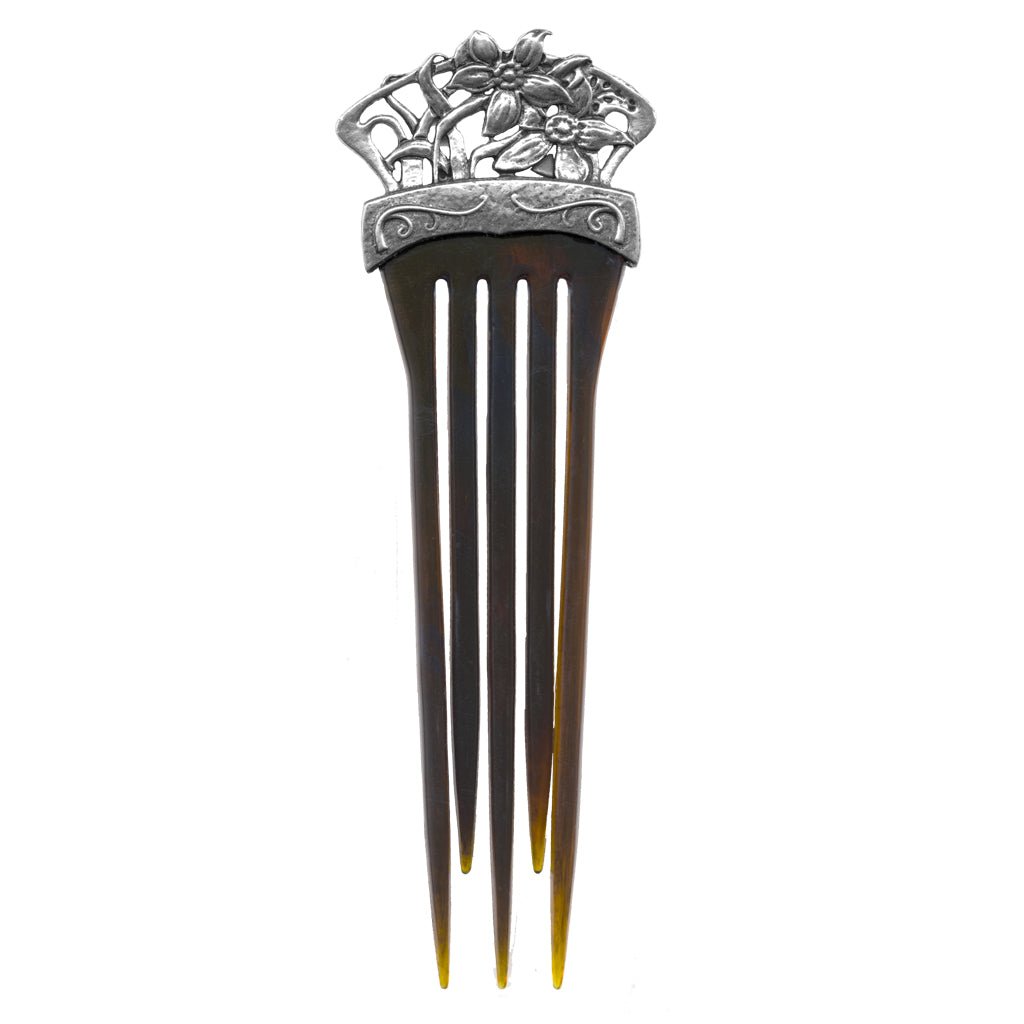 Oberon Design Hair Accessory, Hair Comb, Narcissus