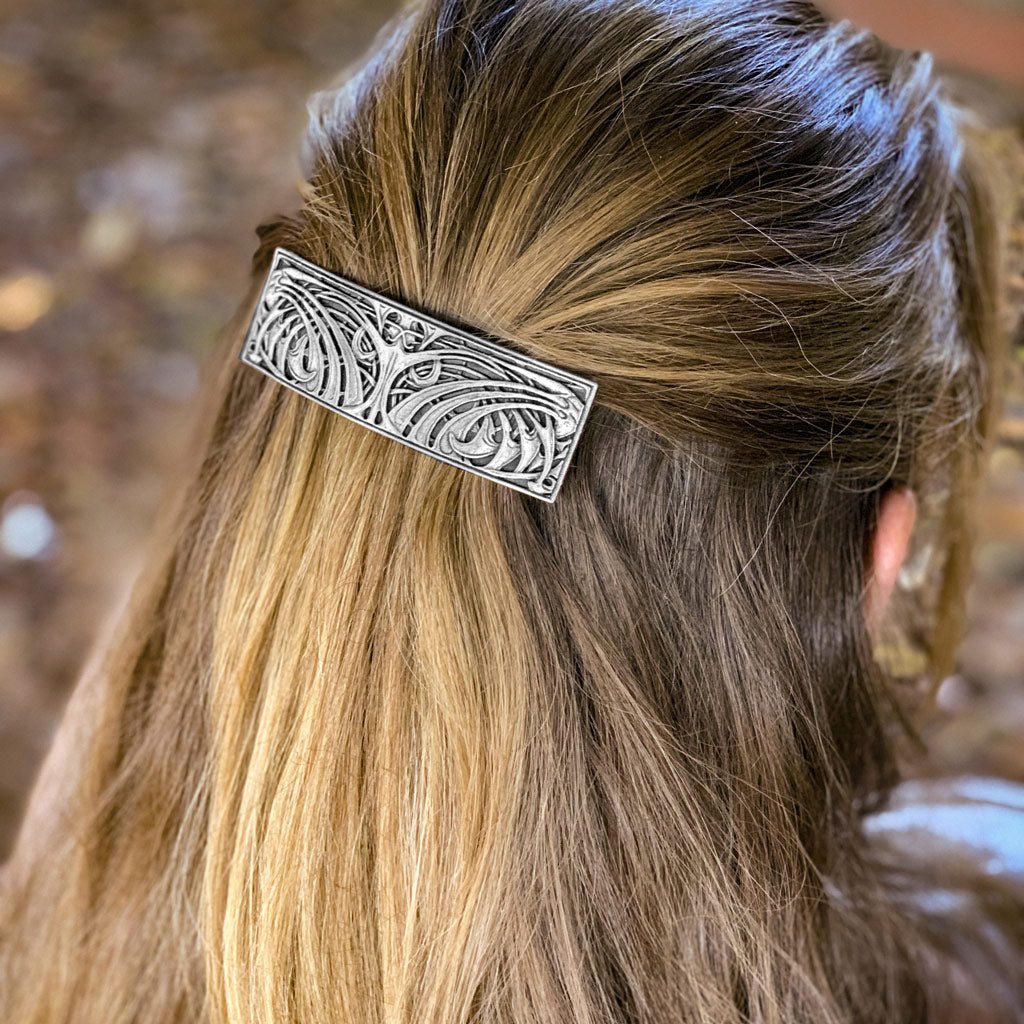 Oberon Design Hair Clip, Barrette, Hair Accessory, Art Nouveau Weave 