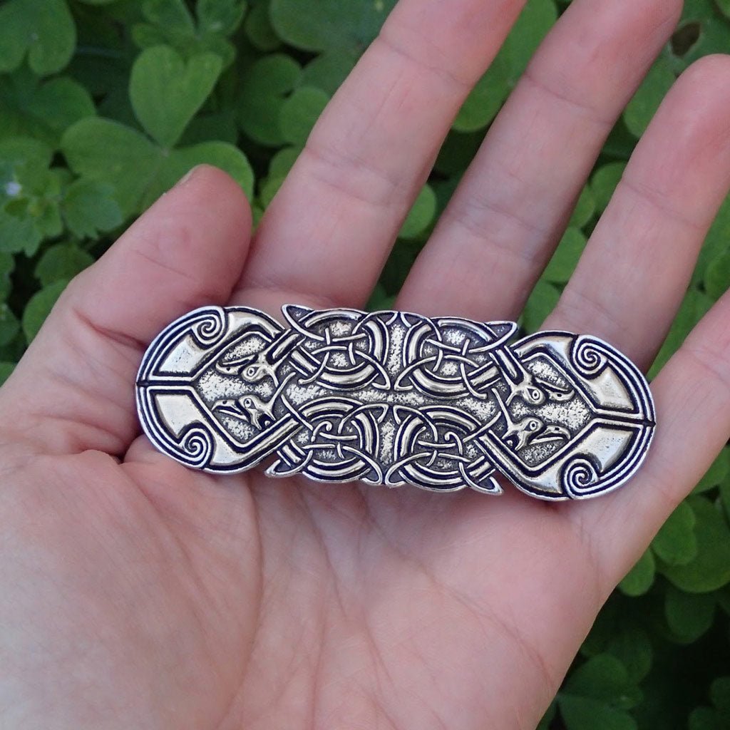 Oberon Design Hair Clip, Barrette, Hair Accessory, Celtic Bar, 80mm