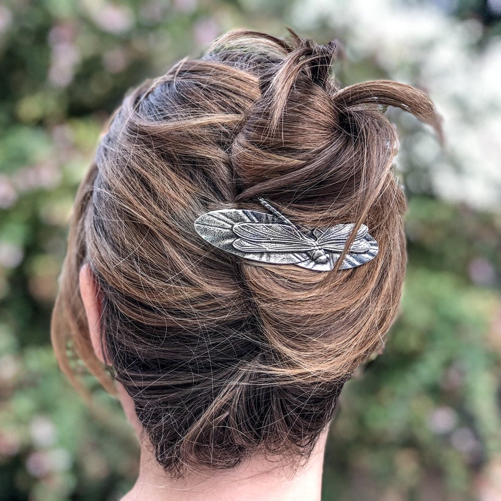 Oberon Design Hair Clip, Barrette, Hair Accessory, Dragonfly, Model 2