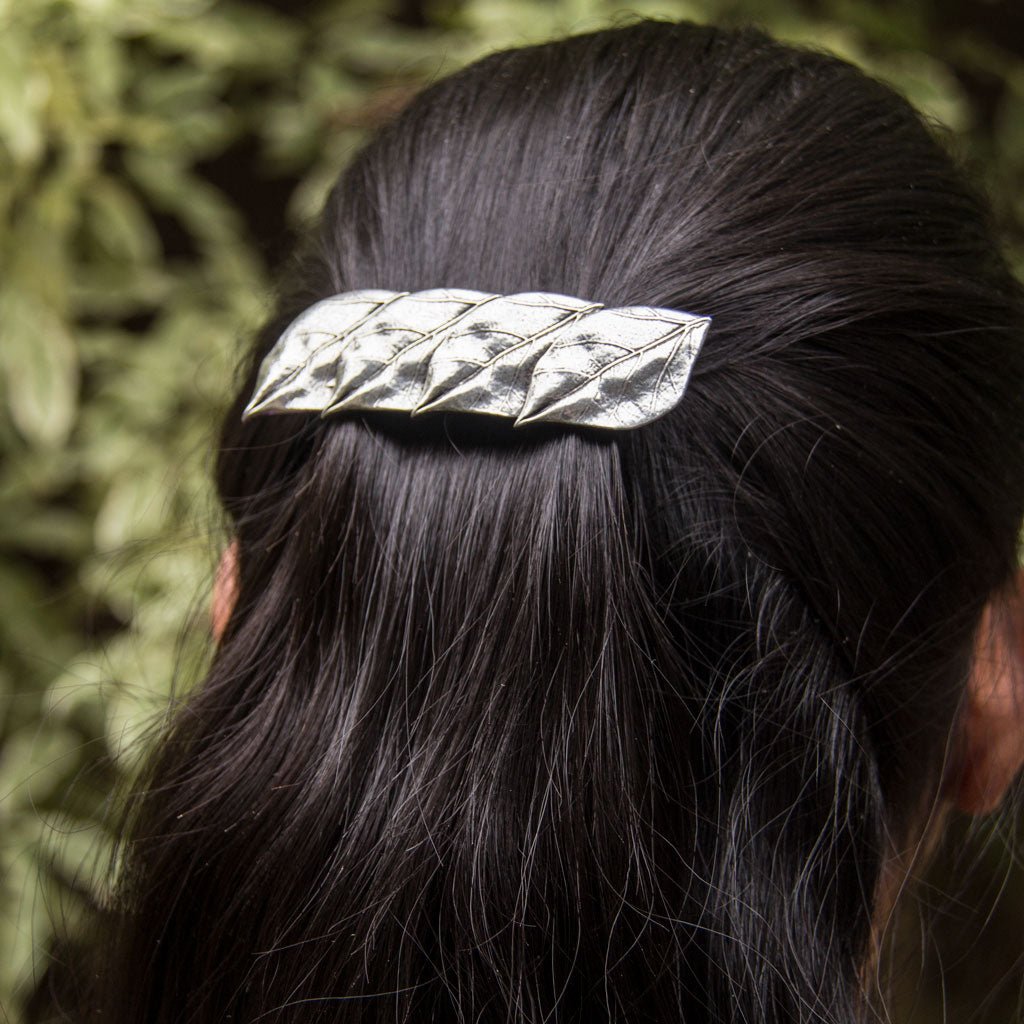 Oberon Design Hair Clip, Barrette, Hair Accessory, New Leaf, Model