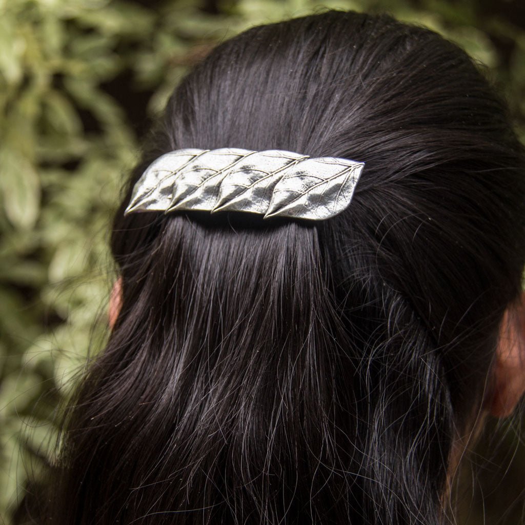 Oberon Design Hair Clip, Barrette, Hair Accessory, New Leaf, 70mm