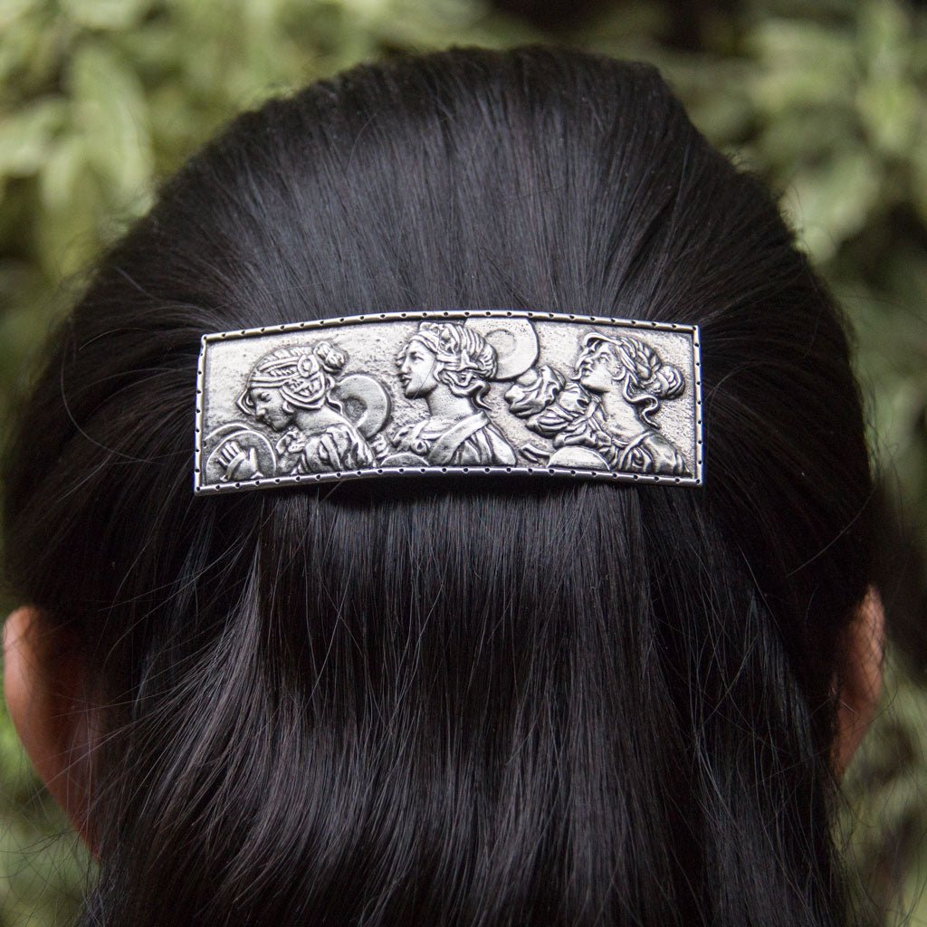 Oberon Design Hair Clip, Barrette, Hair Accessory, Celtic Braid, 80mm