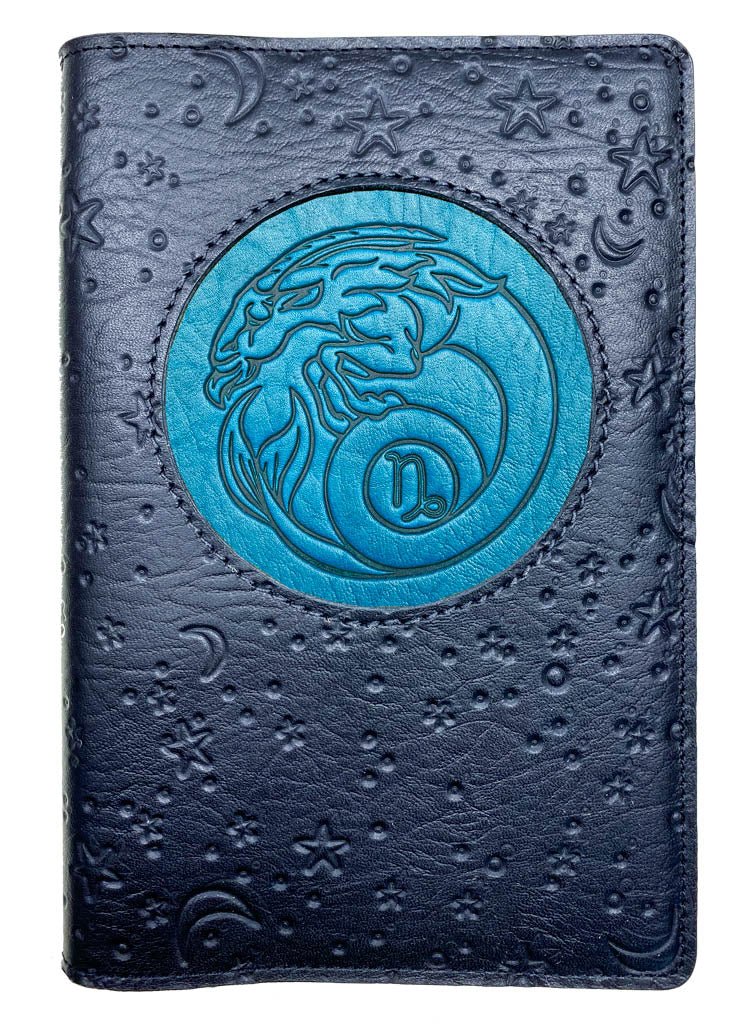 Oberon Design Zodiac Icon Journal Moon &amp; Stars, Capricorn, Blue &amp; Navy