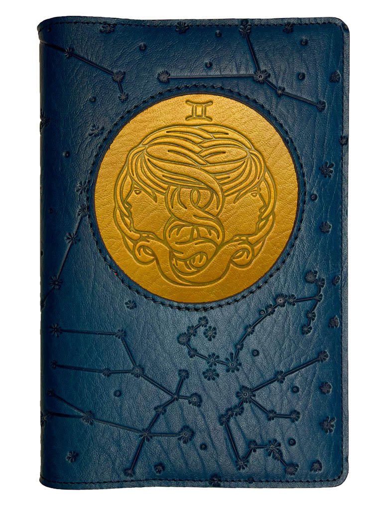 Oberon Design Zodiac Icon Journal Constellations, Gemini, Marigold &amp; Navy