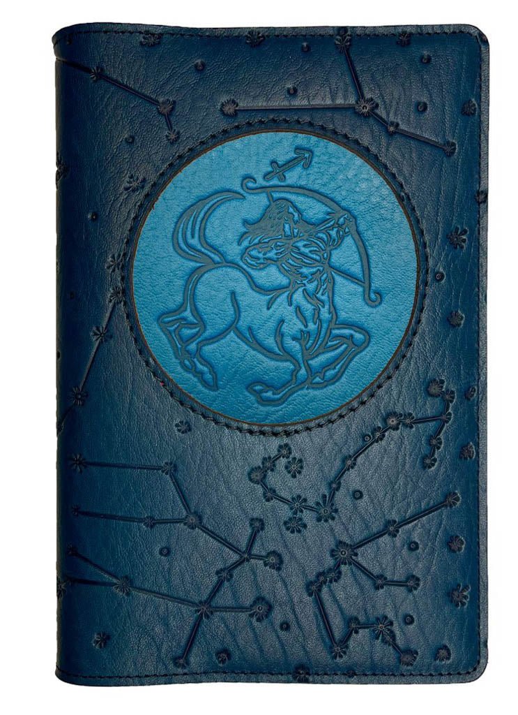 Oberon Design Zodiac Icon Journal Constellations, Saggitarius, Blue &amp; Navy