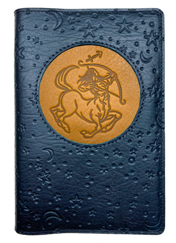 Oberon Design Zodiac Icon Journal Moon &amp; Stars, Saggitarius, Marigold &amp; Navy