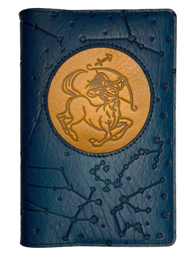 Oberon Design Zodiac Icon Journal Constellations,  Saggitarius, Marigold  &amp; Navy