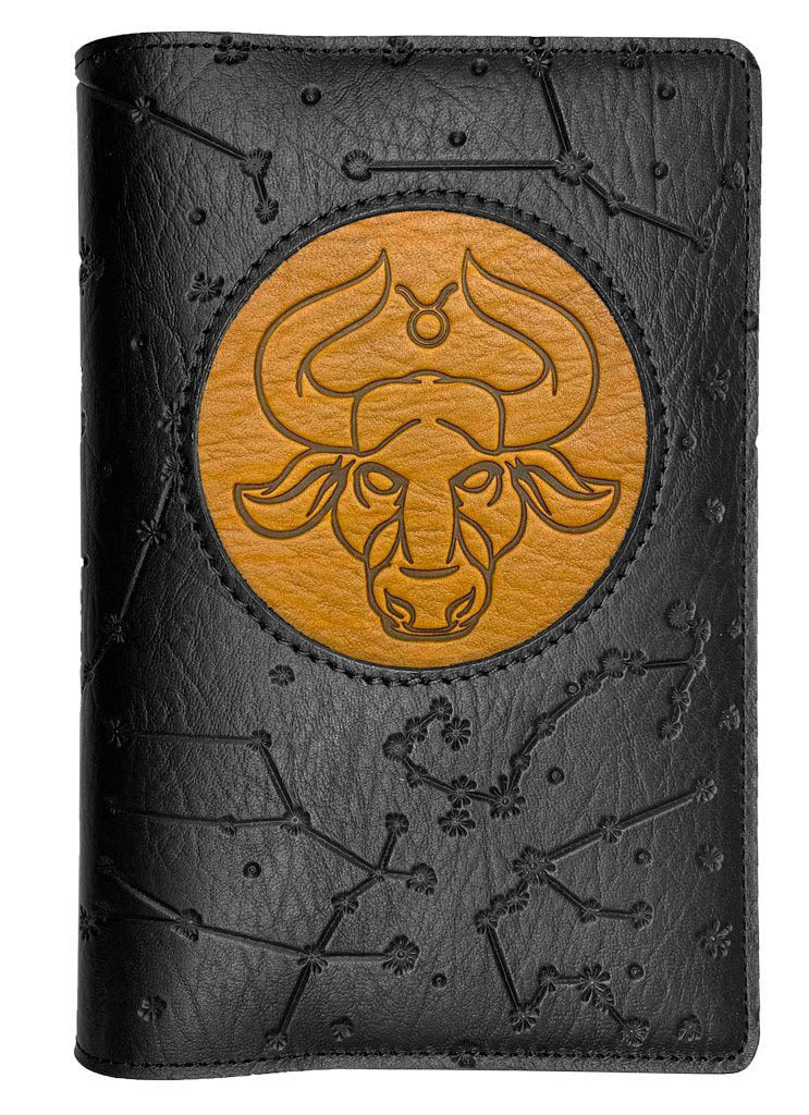 Oberon Design Zodiac Icon Journal Constellations, Taurus, Marigold & Black