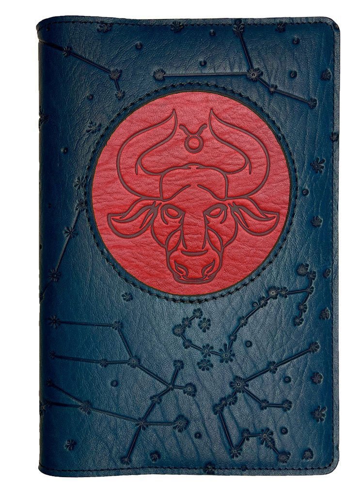 Oberon Design Zodiac Icon Journal Constellations, Taurus, Red &amp; Navy