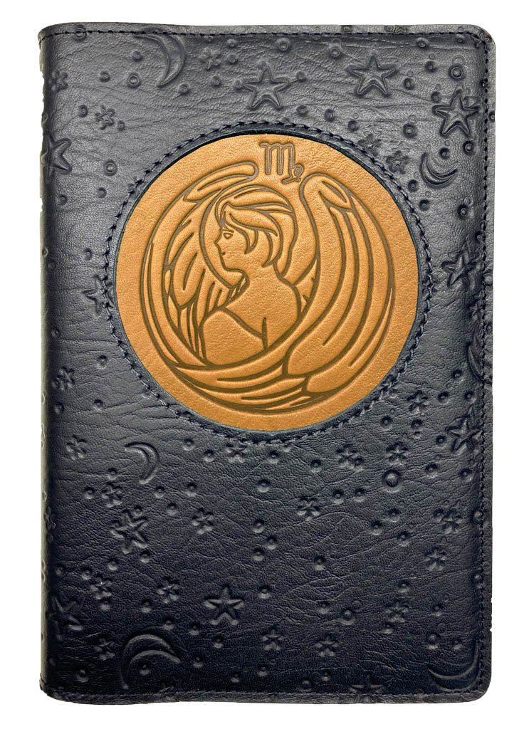 Oberon Design Zodiac Icon Journal Moon &amp; Stars, Virgo, Marigold &amp; Black
