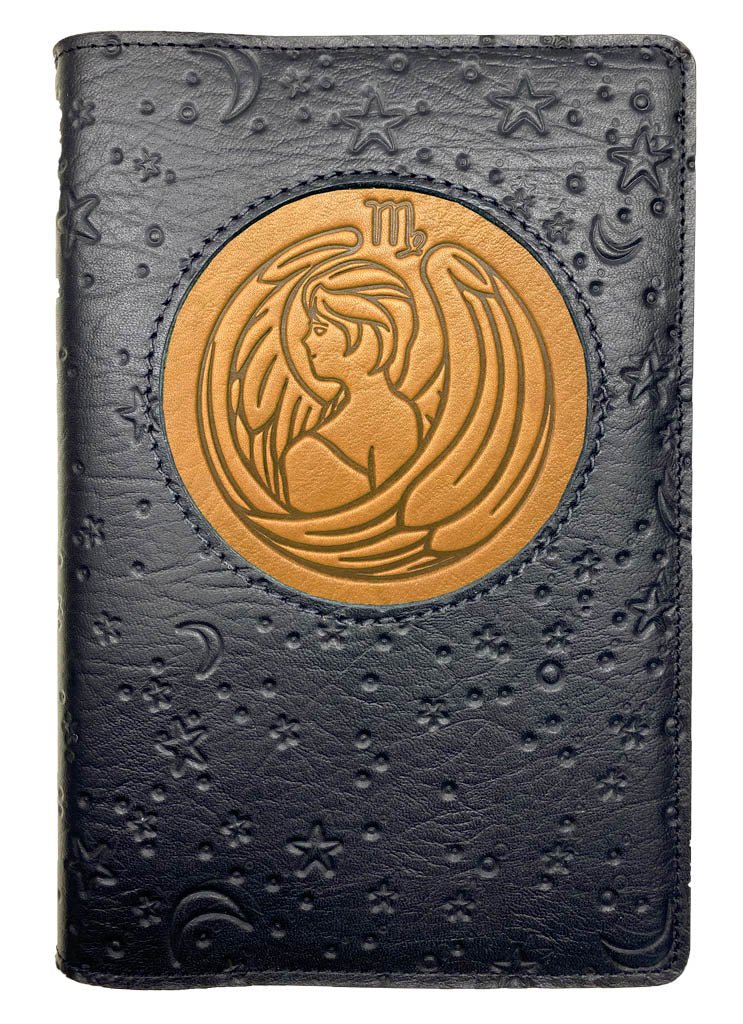 Oberon Design Zodiac Icon Journal Moon &amp; Stars, Virgo, Marigold &amp; Black