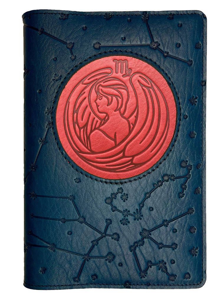 Oberon Design Zodiac Icon Journal Constellations, Virgo, Red &amp; Navy