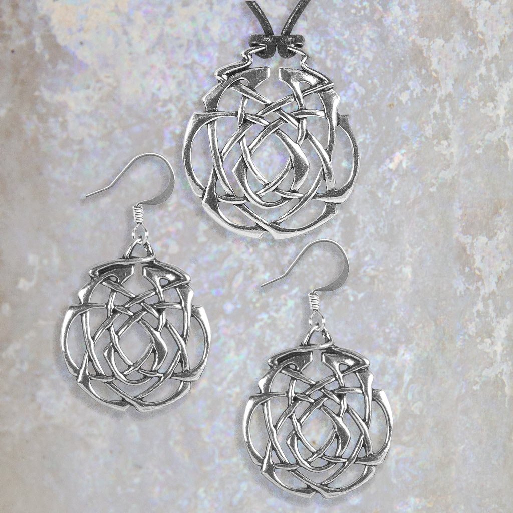 Oberon Design Eternity Knot Jewelry Set, Hand-Cast in the USA