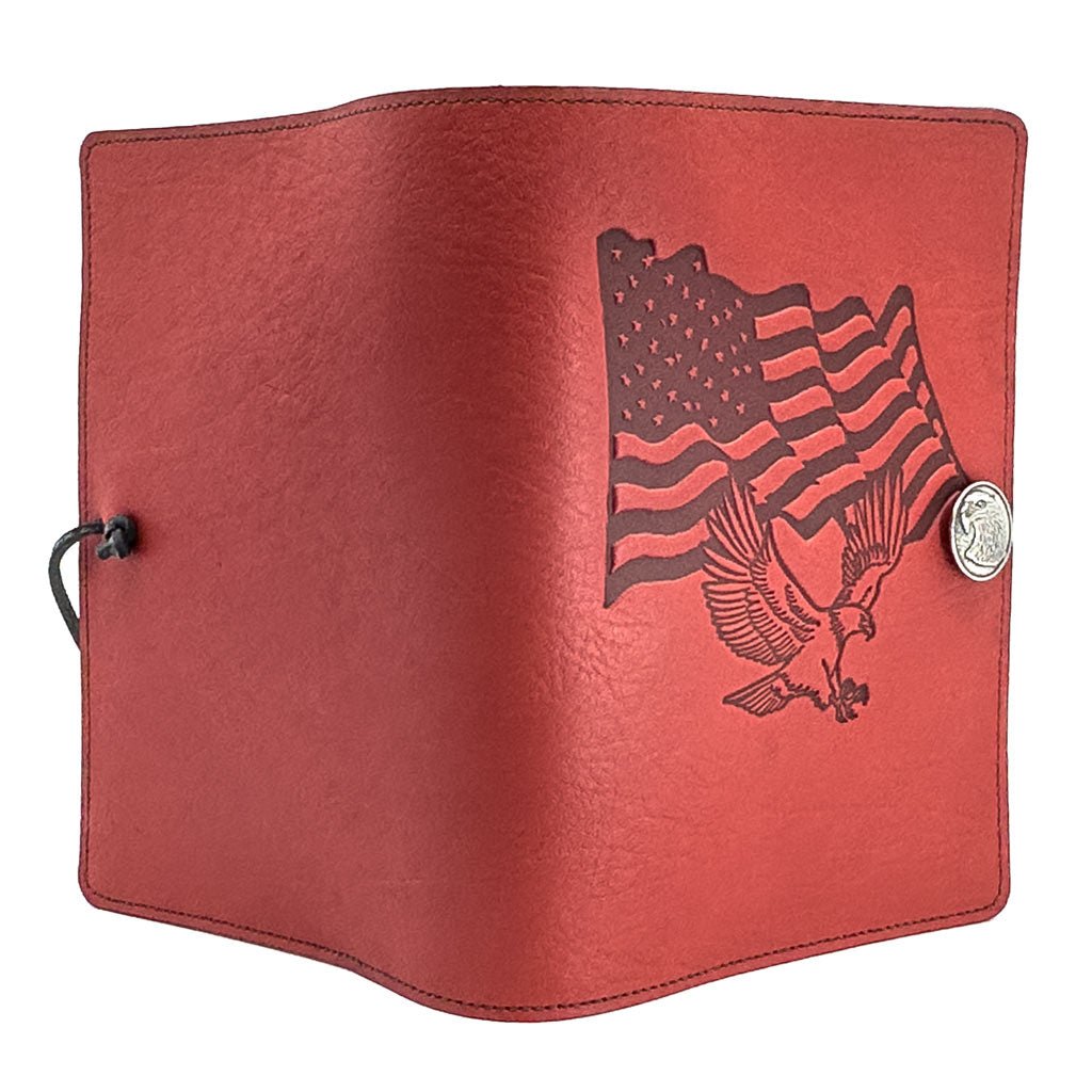 Limited Edition Leather Refillable Journal, Flag and Eagle