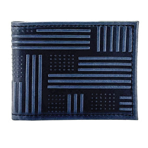 Men's Leather Wallet Thin Blue Line USA Flag Wallet Stars Men's Leather Wallet Thin Blue Line USA Flag Wallet Stars