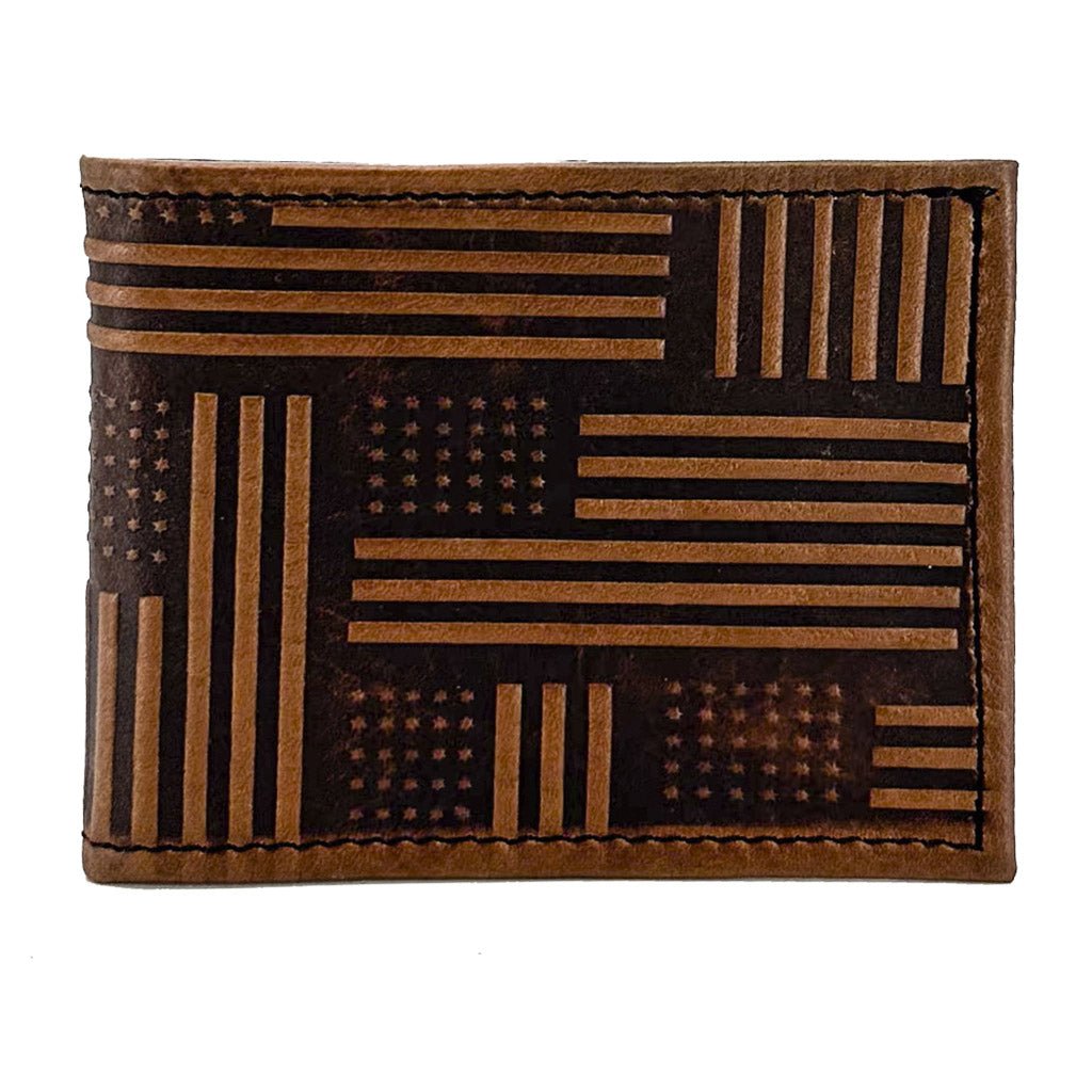 Limited Edition Leather Men&#39;s Wallet, American Flag