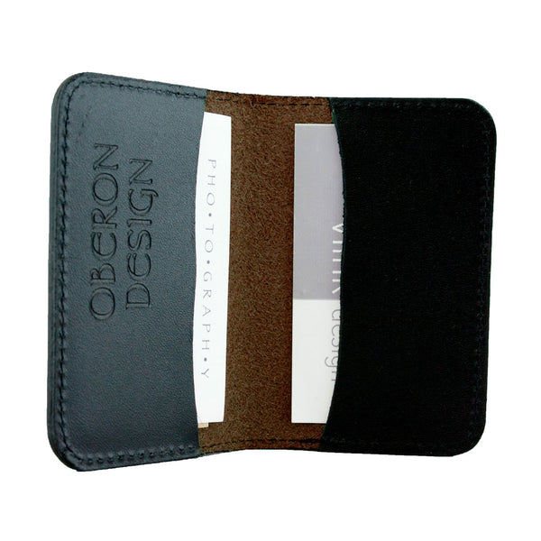 Oberon Design Leather Business Card Holder, Mini Wallet, Tree of Life
