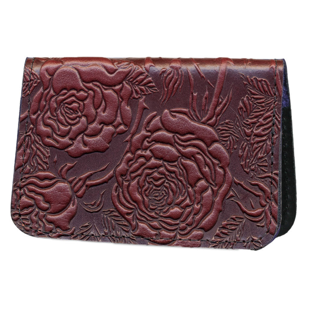 Wild Rose Mini Wallet, Wine