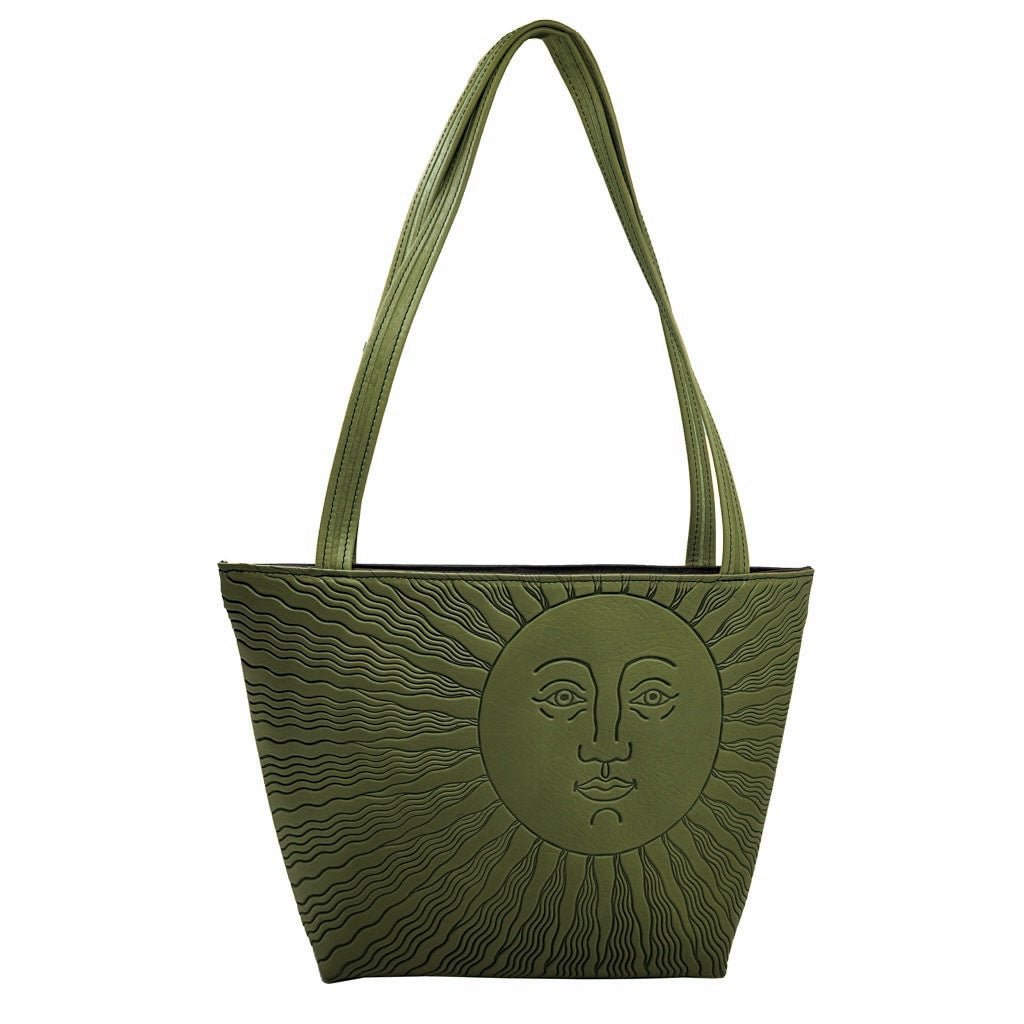 Leather Handbag, The Classic Tote, Sun in Fern, Main Image
