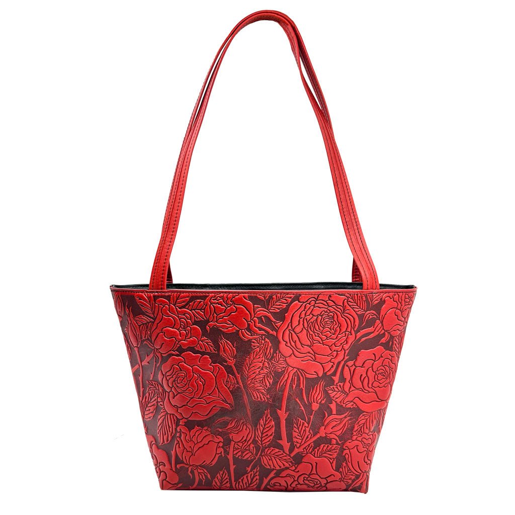 Oberon Design Leather Handbag, The Classic Tote, Wild Rose