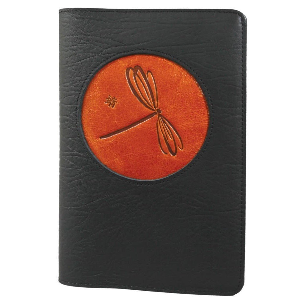 Oberon Design Leather Refillable Icon Journal Cover, Dragonfly