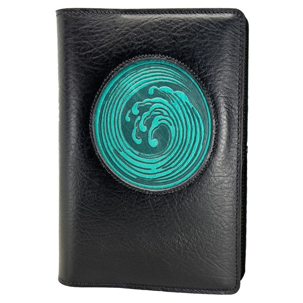 Oberon Design Leather Refillable Icon Journal Cover, Enso Wave