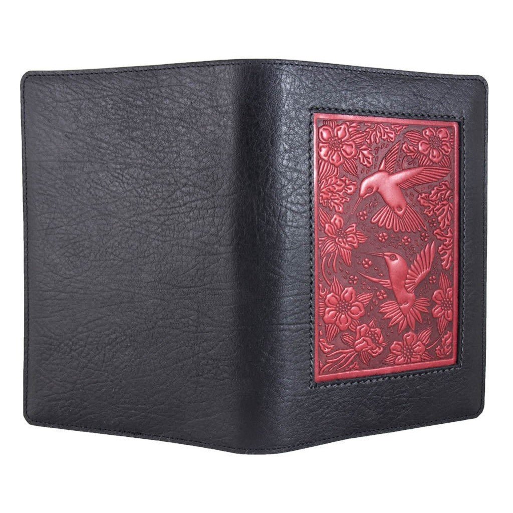 Oberon Design Leather Refillable Icon Journal Cover, Hummingbird