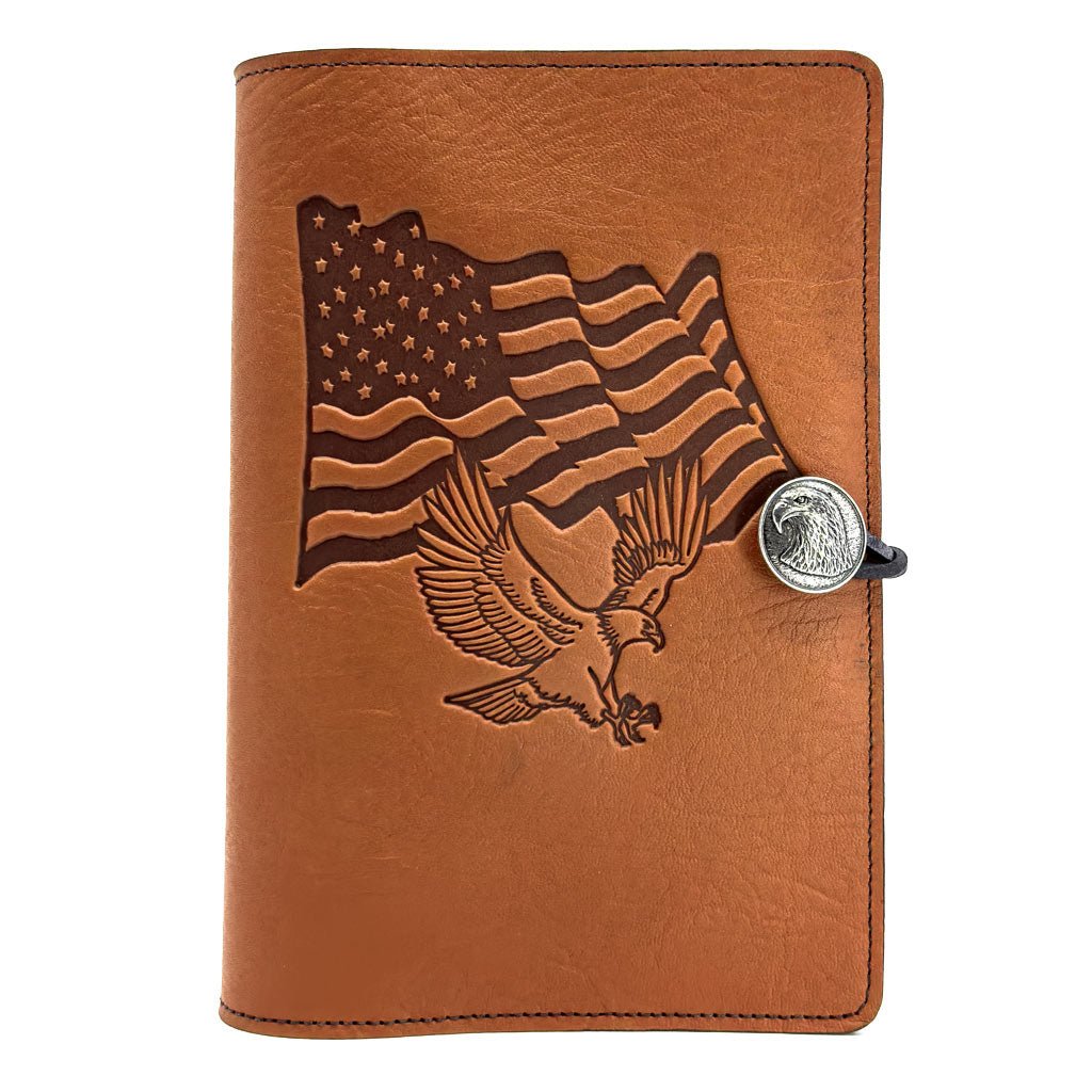 Limited Edition Leather Refillable Journal, Flag and Eagle