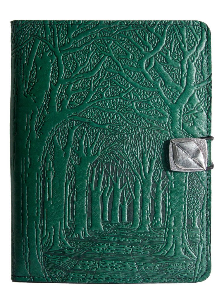 Leather Cover, Case for Kindle e-Readers, Avenue of Trees , Green