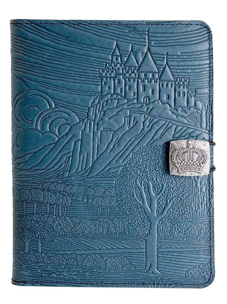 Genuine leather cover, case for Kindle e-Readers, Camelot, Blue