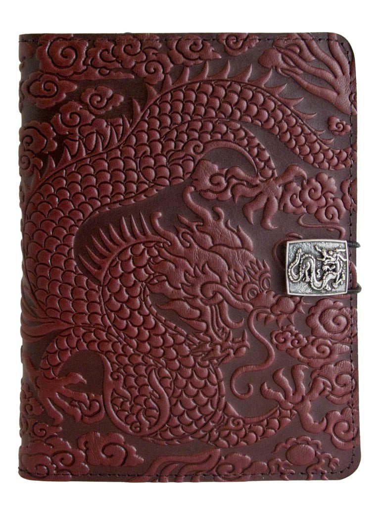 Genuine leather cover, case for Kindle e-Readers, Cloud Dragon