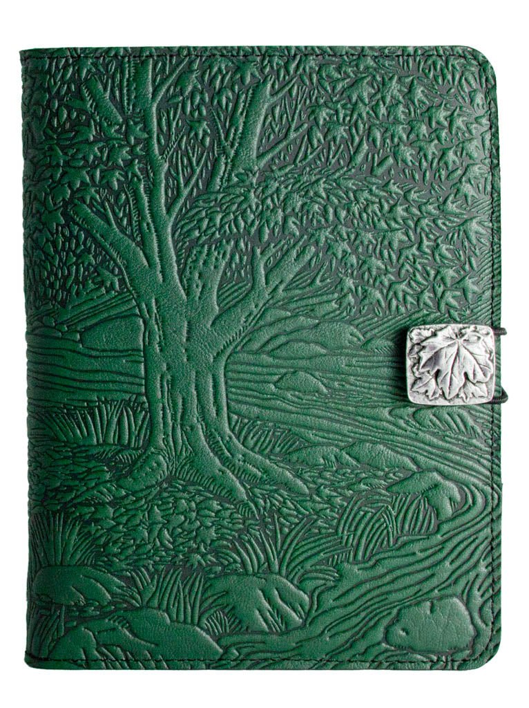 Genuine leather cover, case for Kindle e-Readers, Creekbed Maple, Green