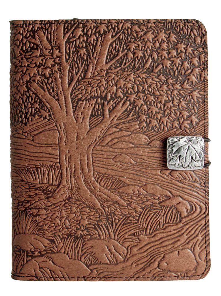 Genuine leather cover, case for Kindle e-Readers, Creekbed Maple, Green