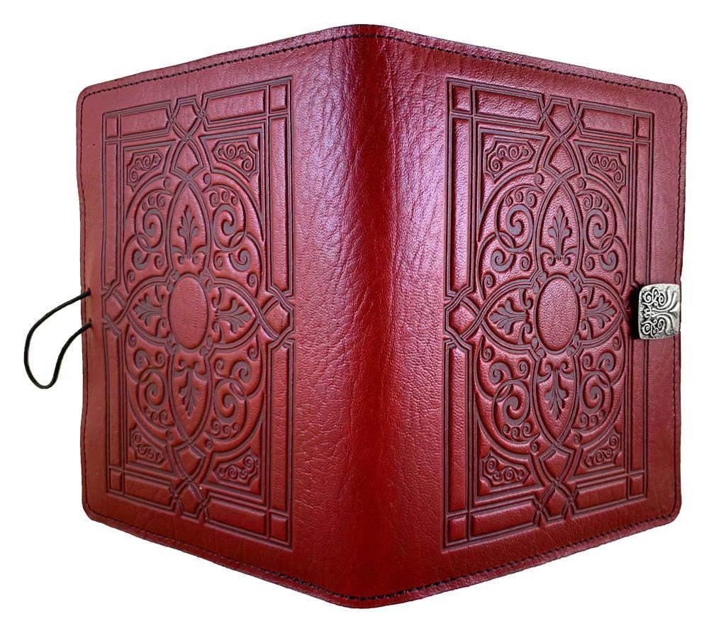 Genuine leather cover, case for Kindle e-Readers, Florentine, Red - Open