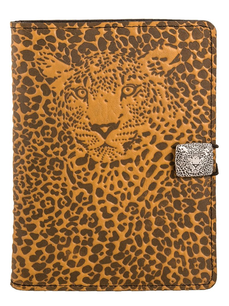 Genuine leather cover, case for Kindle e-Readers, Leopard, Marigold