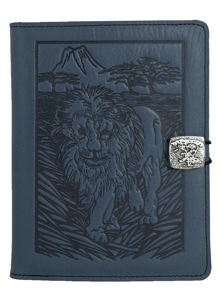 Genuine leather cover, case for Kindle e-Readers, Lion, Navy
