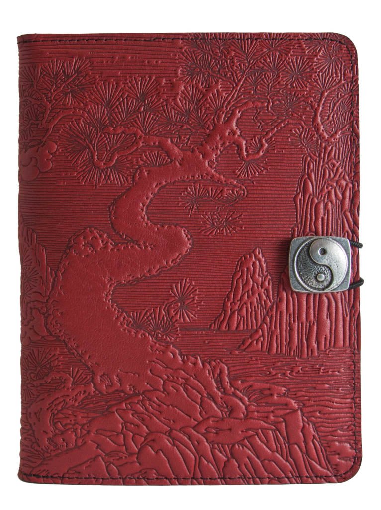Genuine leather cover, case for Kindle e-Readers, River Garden , Red