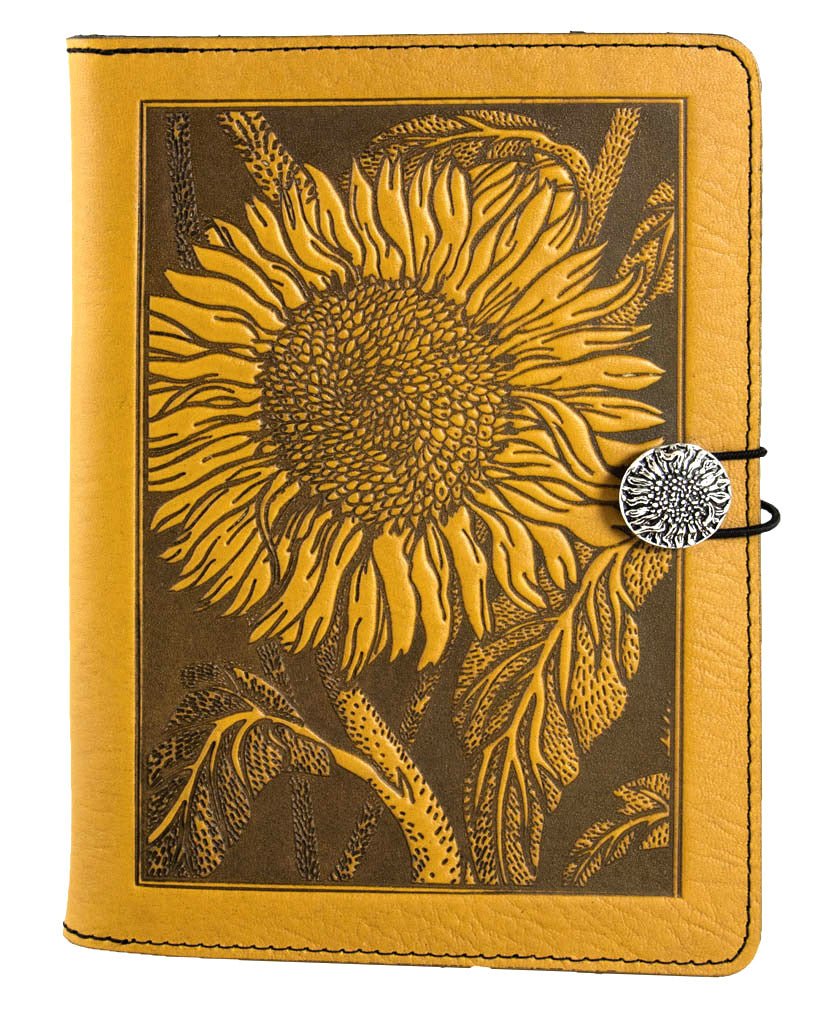 Genuine leather cover, case for Kindle e-Readers, Sunflower, Marigold