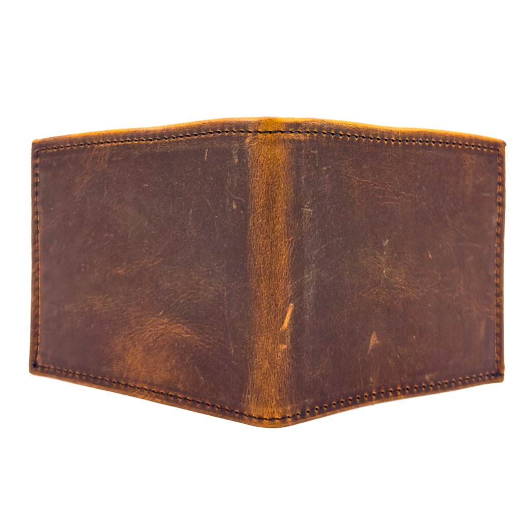 Leather Bi-Fold Wallet, Limited Edition Rustic, Hard Times