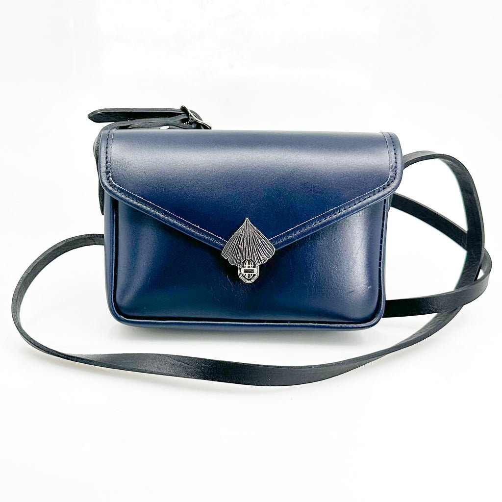 Limited Edition Leather &quot;Becca&quot; Cell Phone Handbag, Newport Navy, Ginkgo Strap