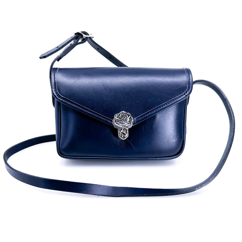 Limited Edition Leather &quot;Becca&quot; Cell Phone Handbag, Newport Navy, Rose Strap