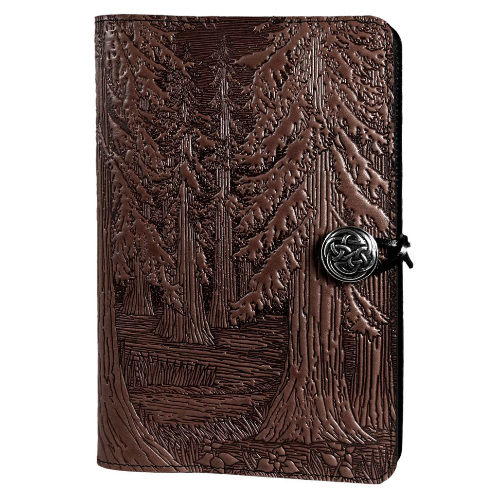 Oberon Design Large Leather Notebook Cover, Forest, Chocolate