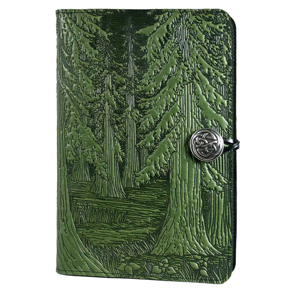 Oberon Design Large Leather Notebook Cover, Forest, Fern