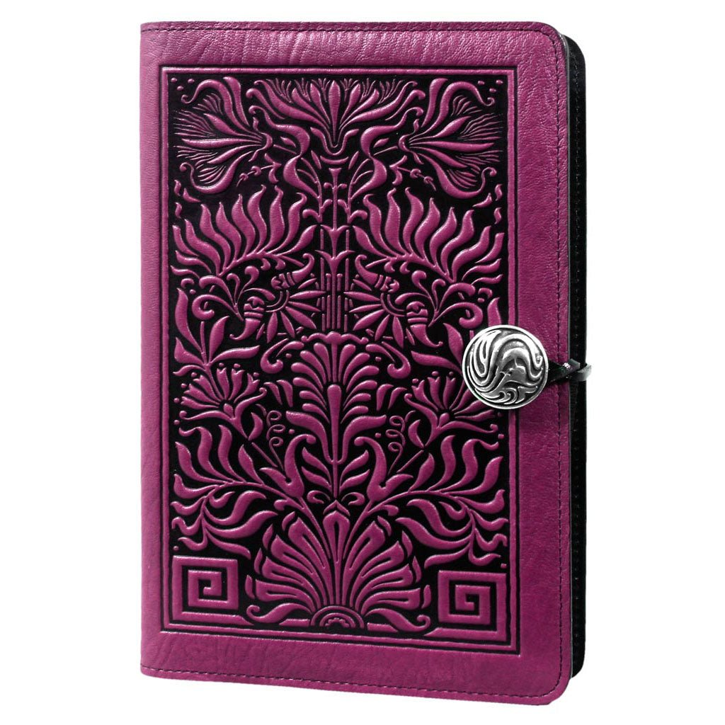 Large Leather Notebook Cover, Thistle