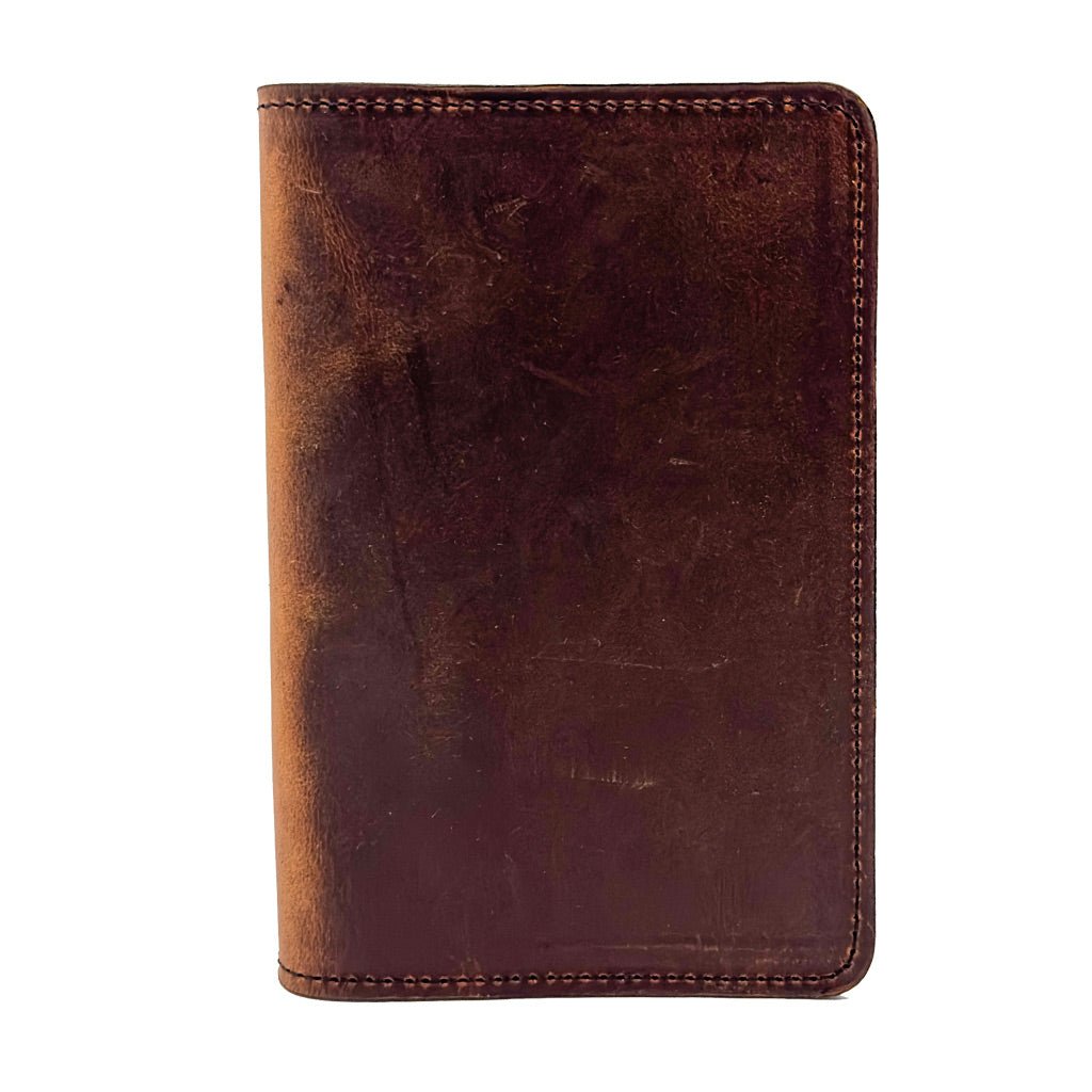 Leather Pocket Notebook Cover, LimitHard TimesCopper