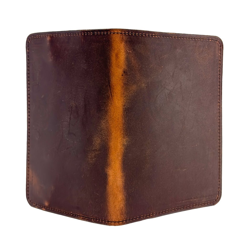 Leather Pocket Notebook Cover, Limited Edition Rustic, Hard Times Copper